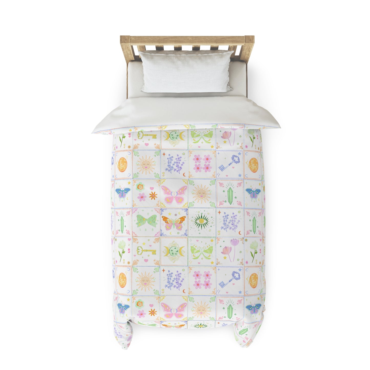 Pastel BOHO Whimsical Butterfly Duvet Cover