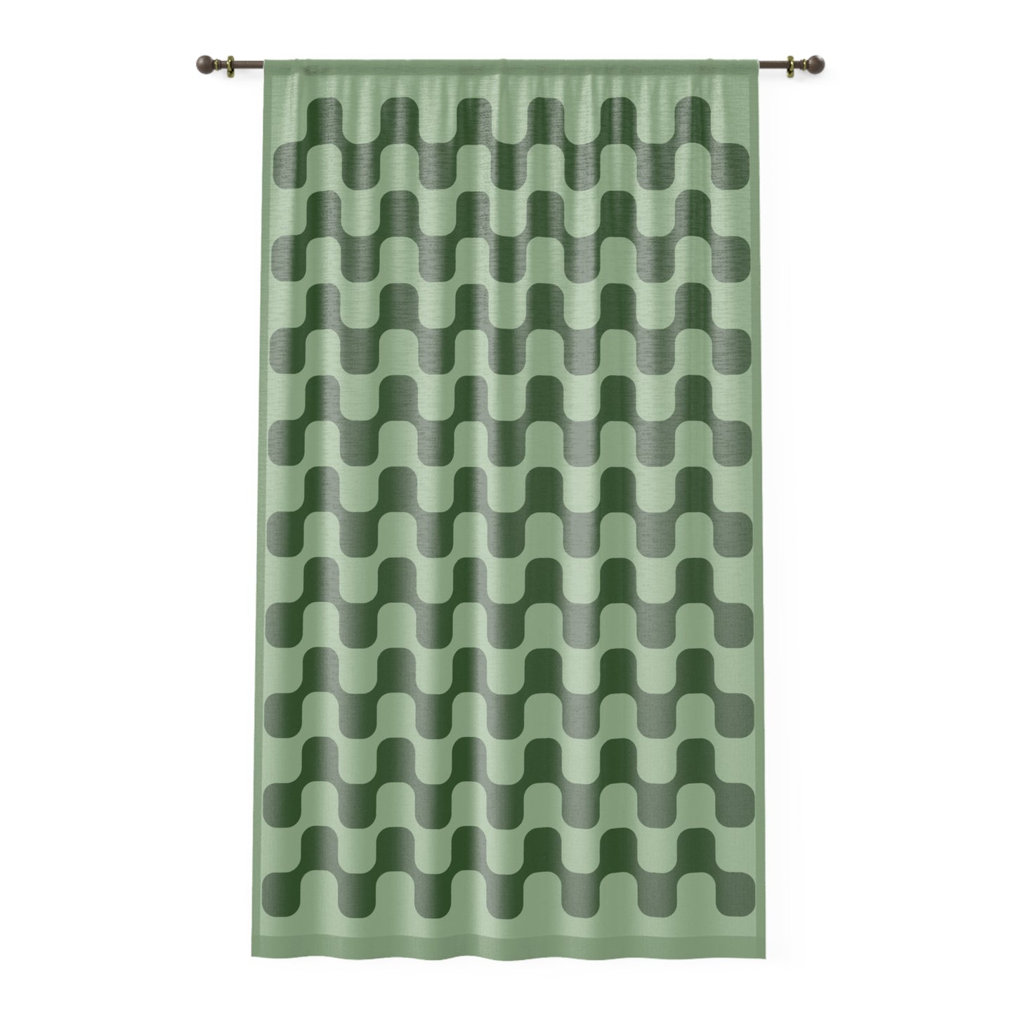 70s Vibe Retro Groovy Aesthetic Window Curtain