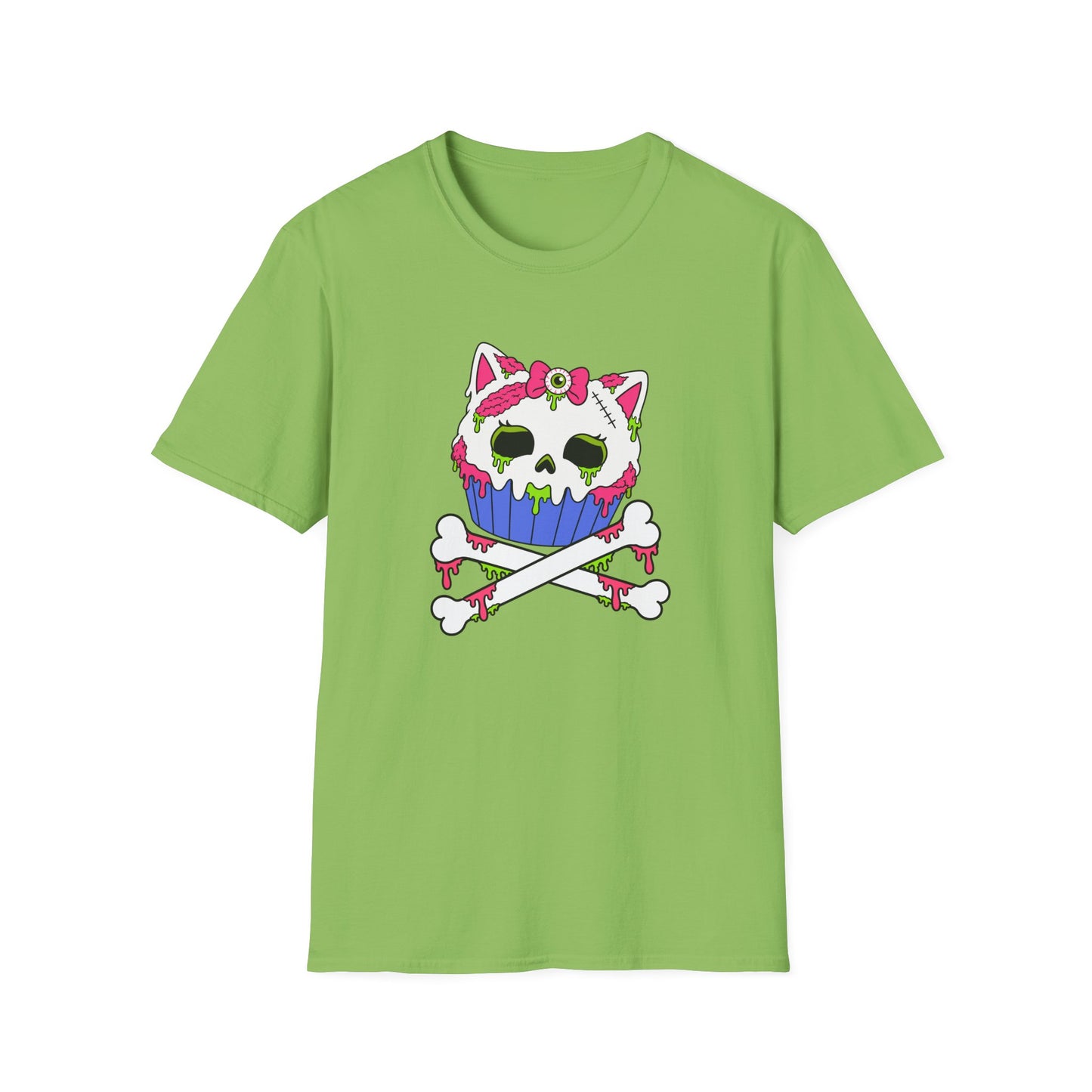 Skull Cupcake Cat T-Shirt — Cute Gothic Cat Skull Tee