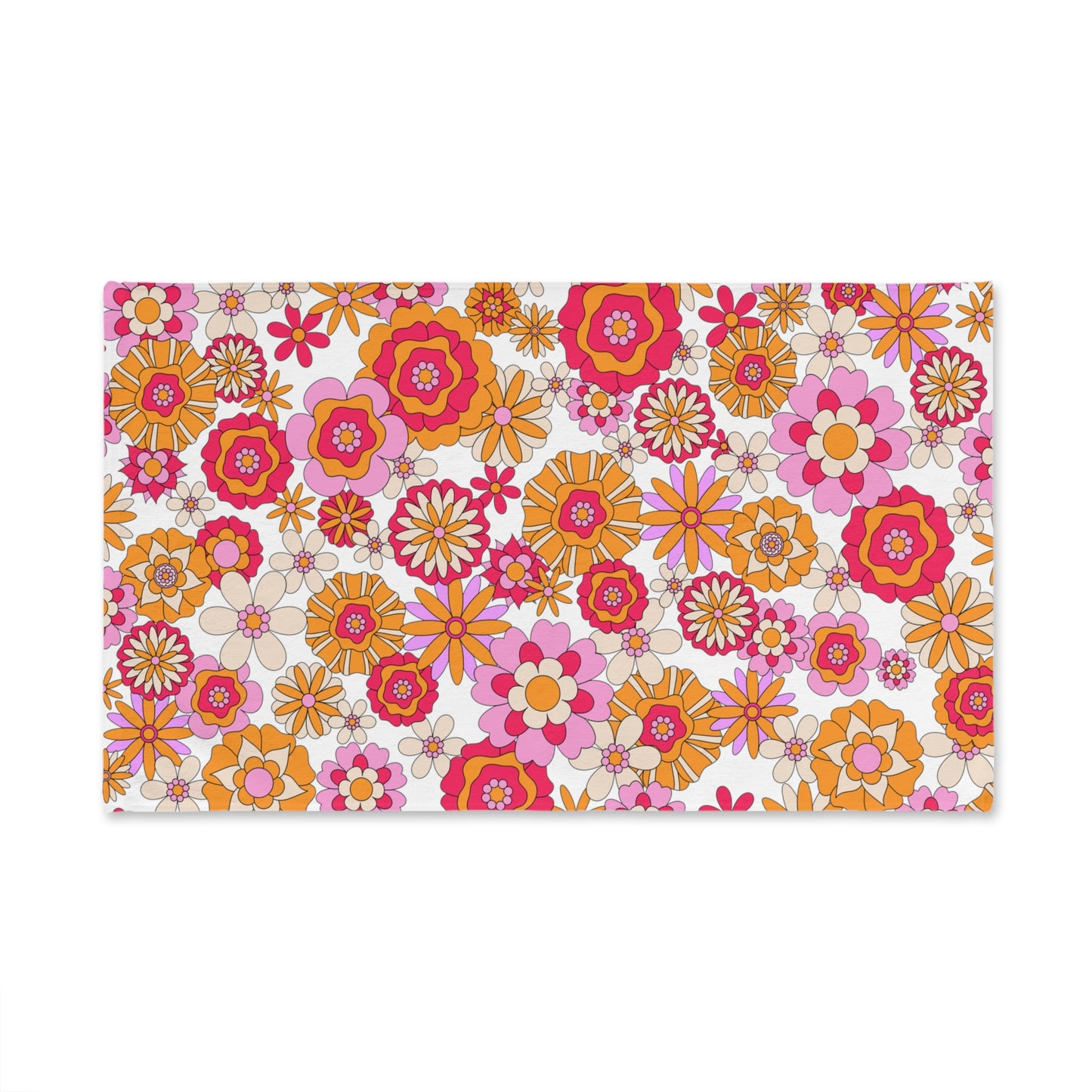 Retro Flower Child Hand Towel