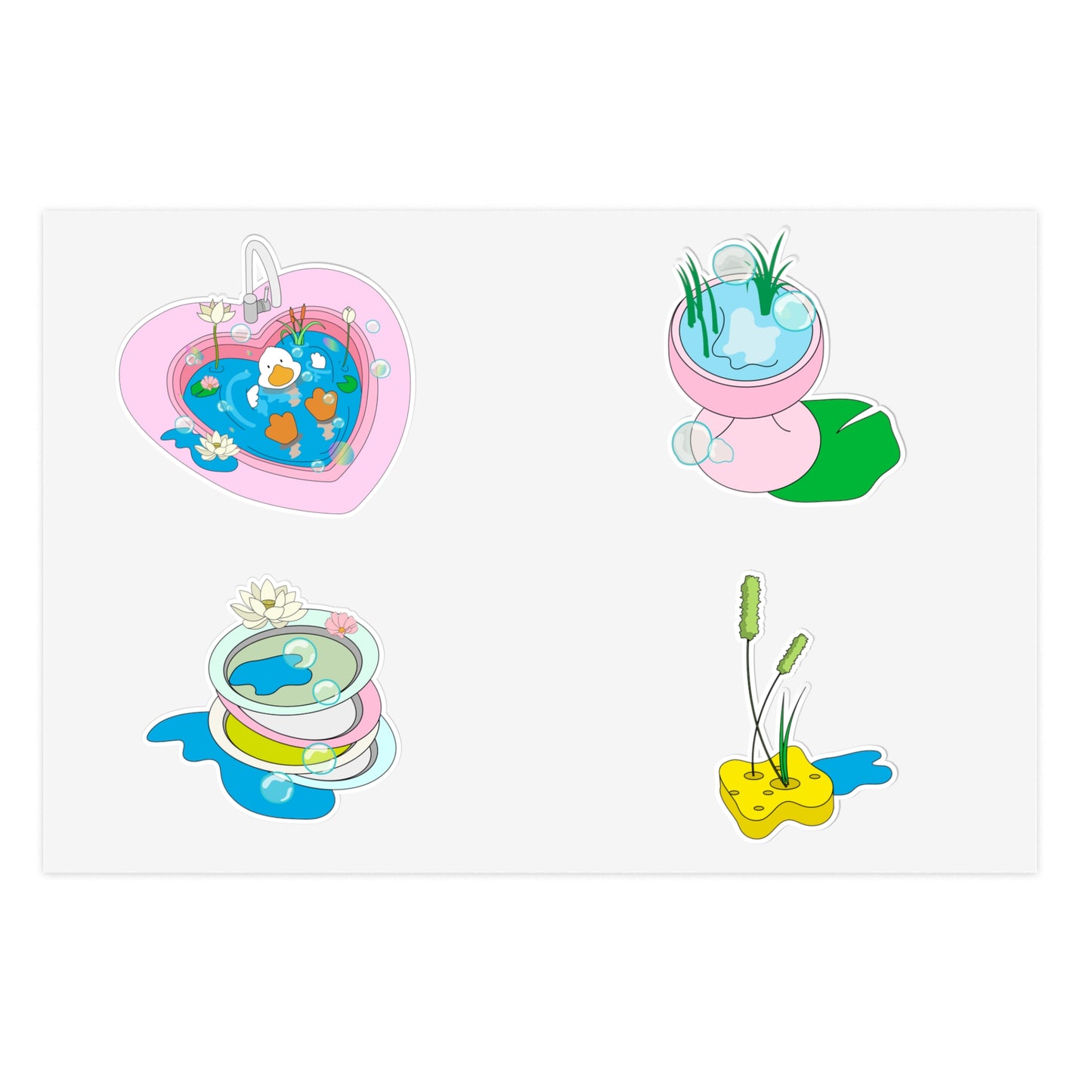 duck daydream Sticker Sheets