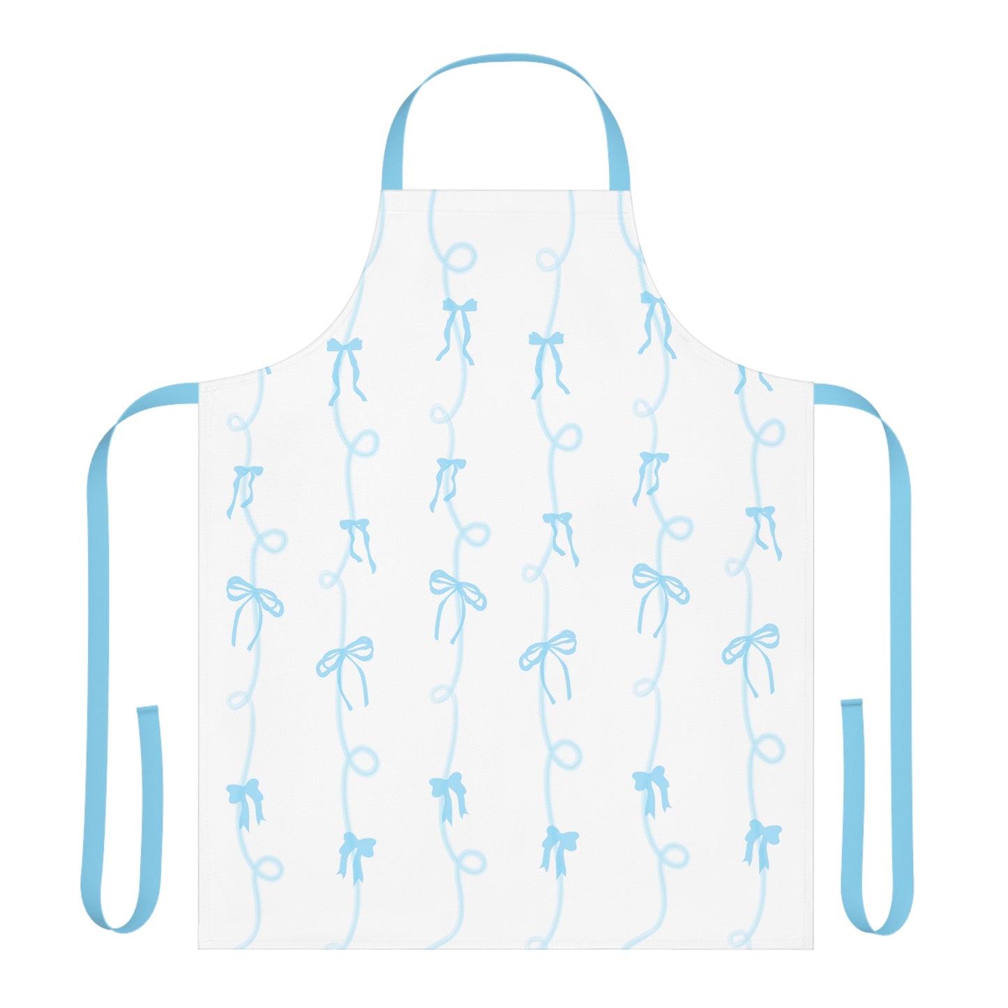 Coquette bow aesthetic Baby Blue Apron