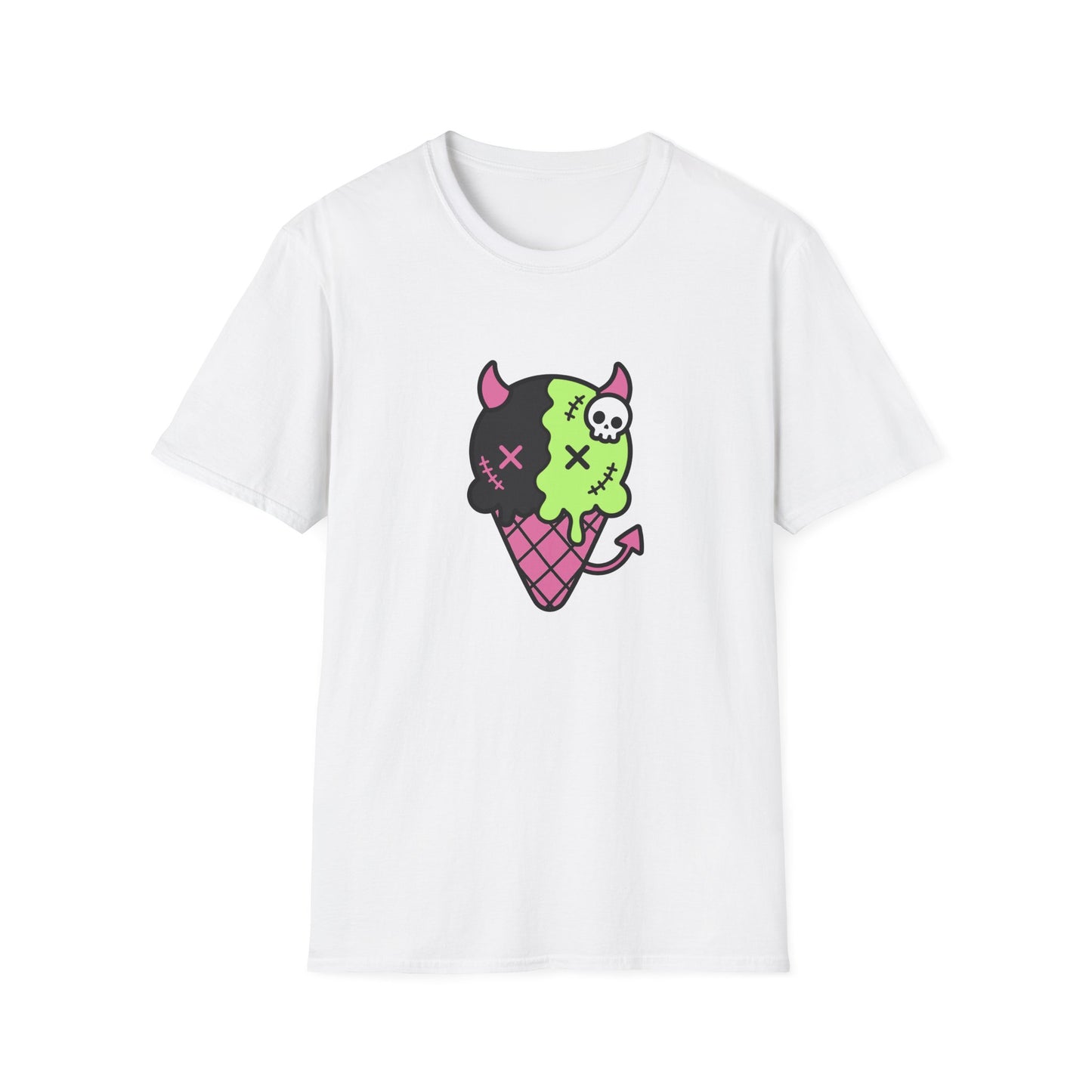 Devil Ice Cream Scene Kids Cotton Unisex Tee (XS–5XL)