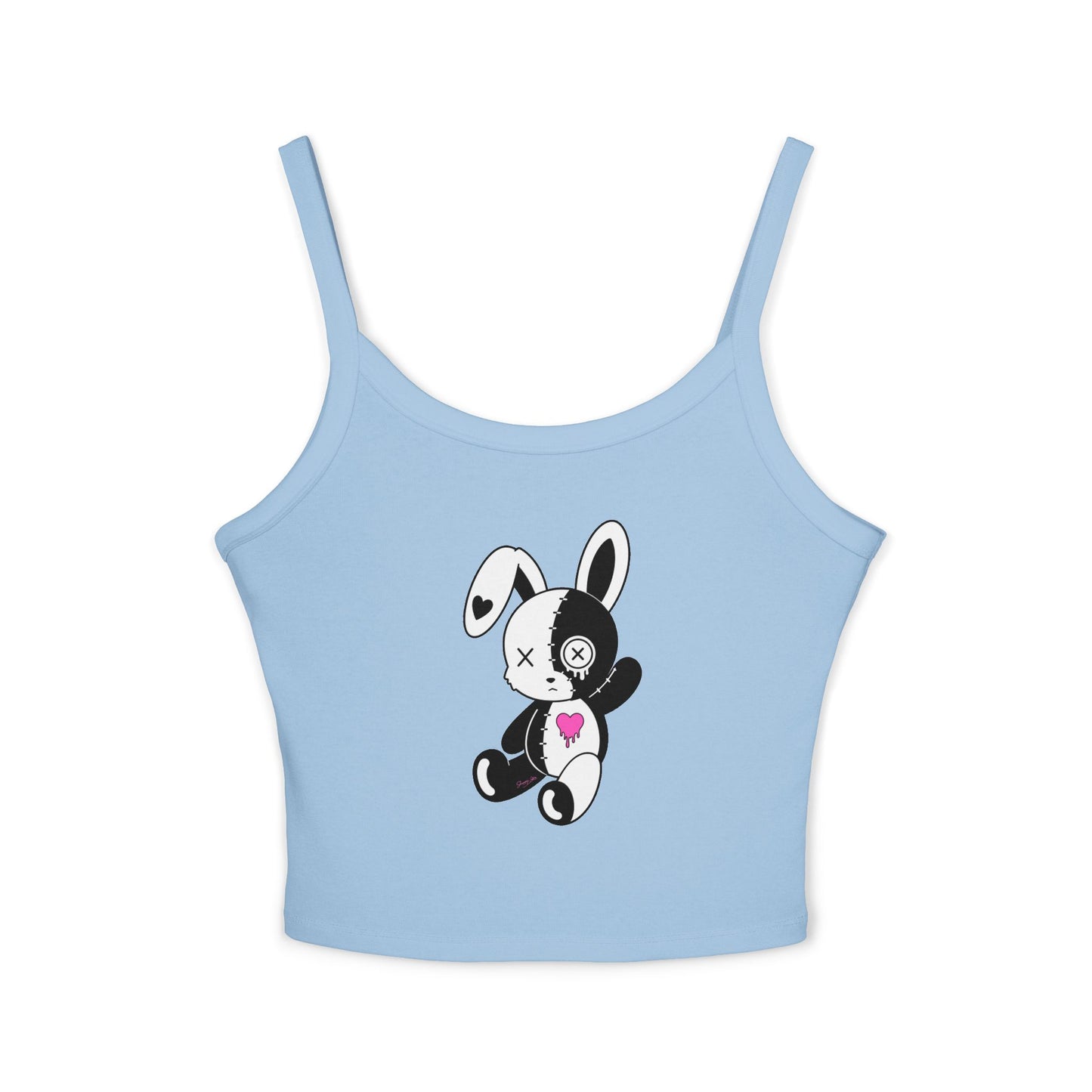 Bunny Plush Heart Crop Tank