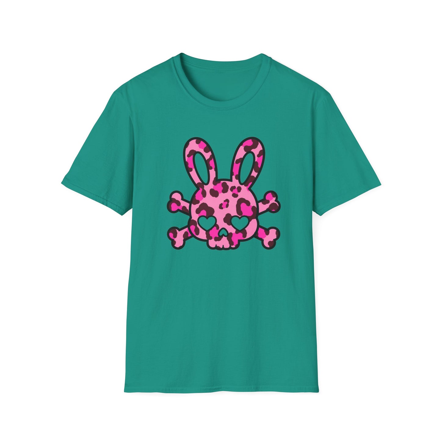 Leopard Bunny Skull Cotton Unisex T-Shirt (S to 3XL)