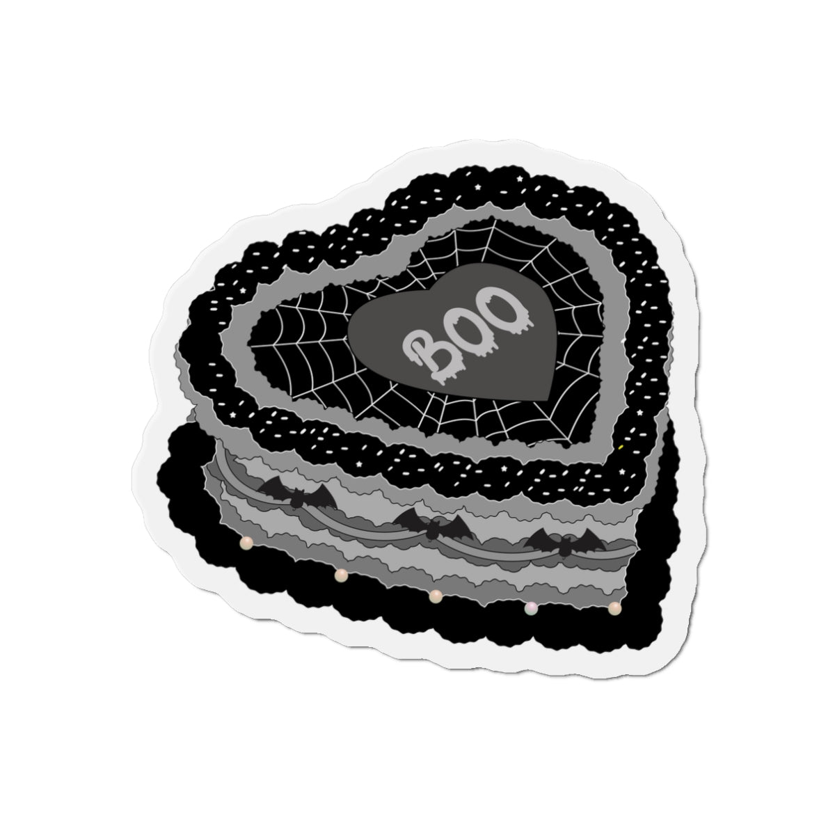 Kawaii Goth BOO Cake Magnets