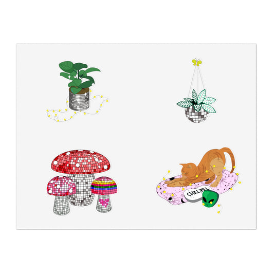 Boho Soft Grunge Disco Sticker Sheets