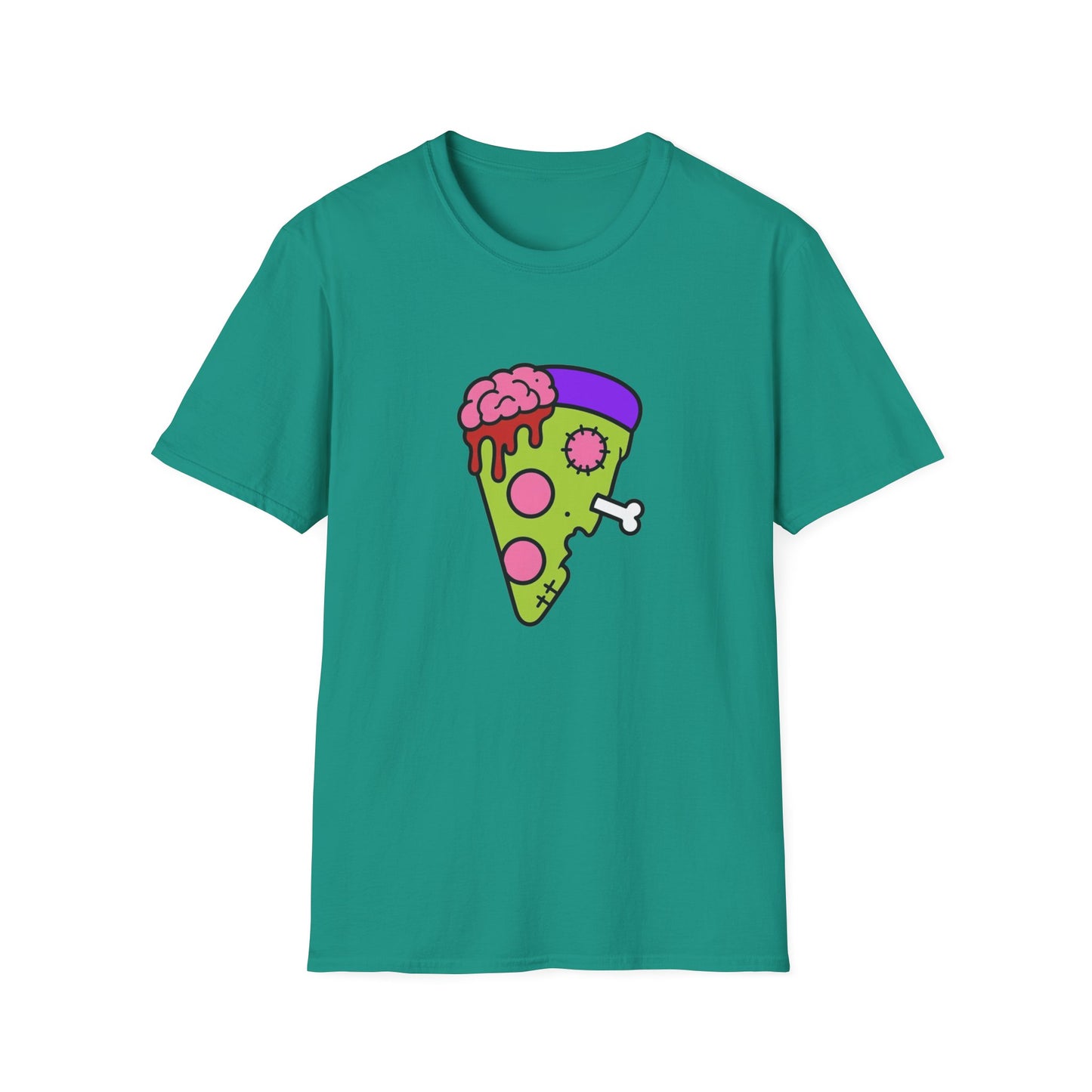 Zombie Pizza Scene Kids Cotton Unisex Tee (XS–5XL)