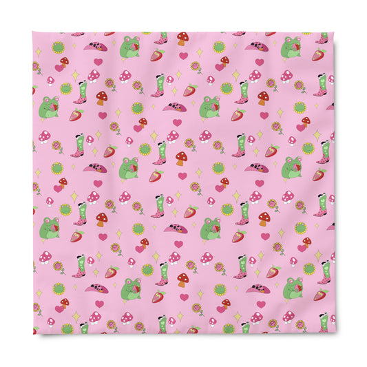 Cottagecore Aesthetic Froggy Shroomate Duvet Cover