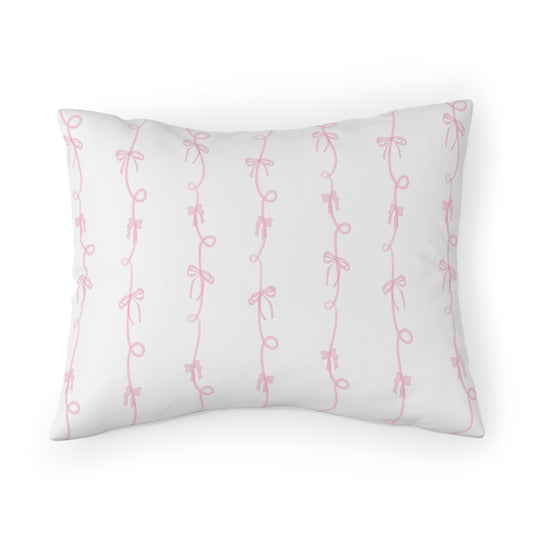 Coquette Bow Aesthetic soft girl Pillow Sham