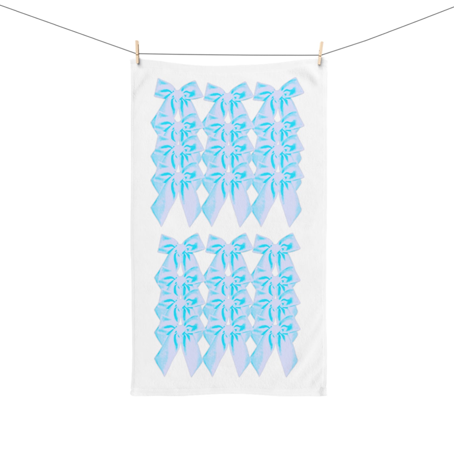 BLUE BOW Hand Towel