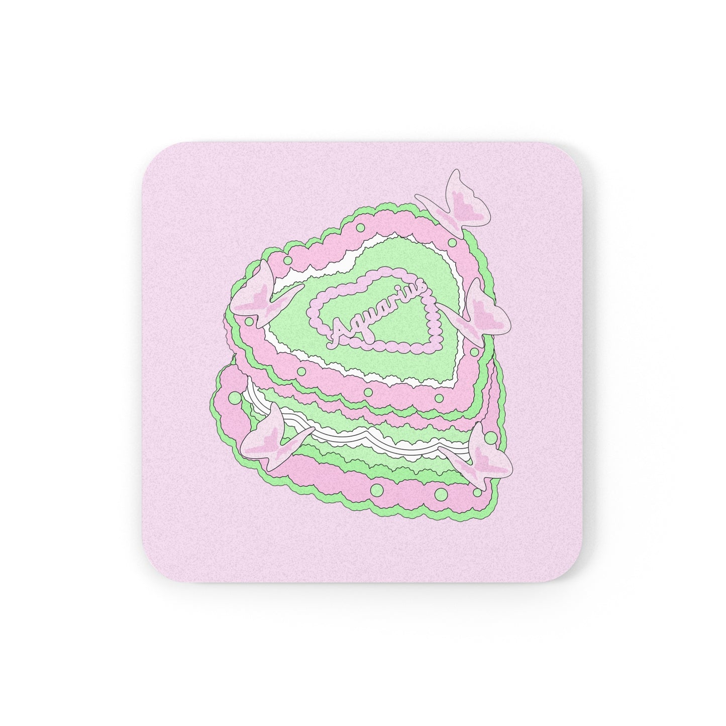 Zodiac Cake Series Coaster Aquarius