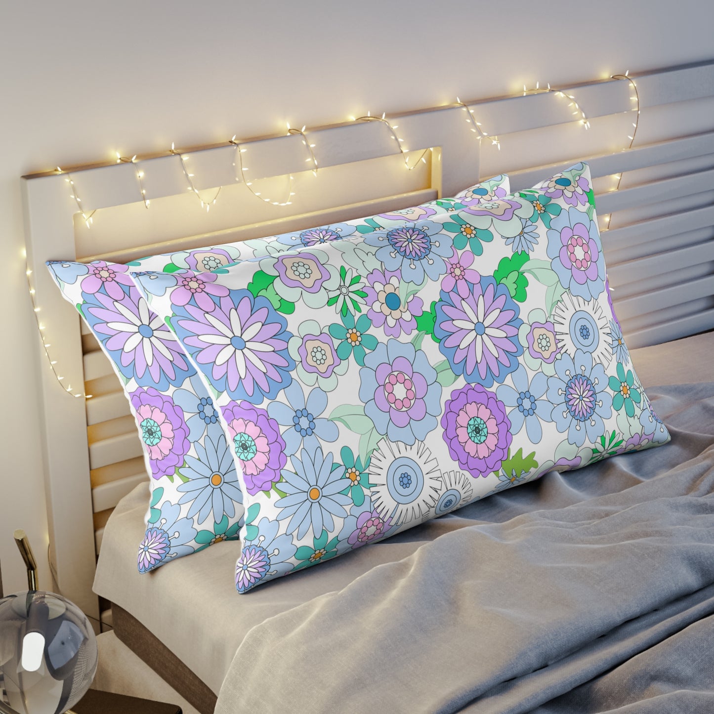 Retro Flower Child Pillow Sham