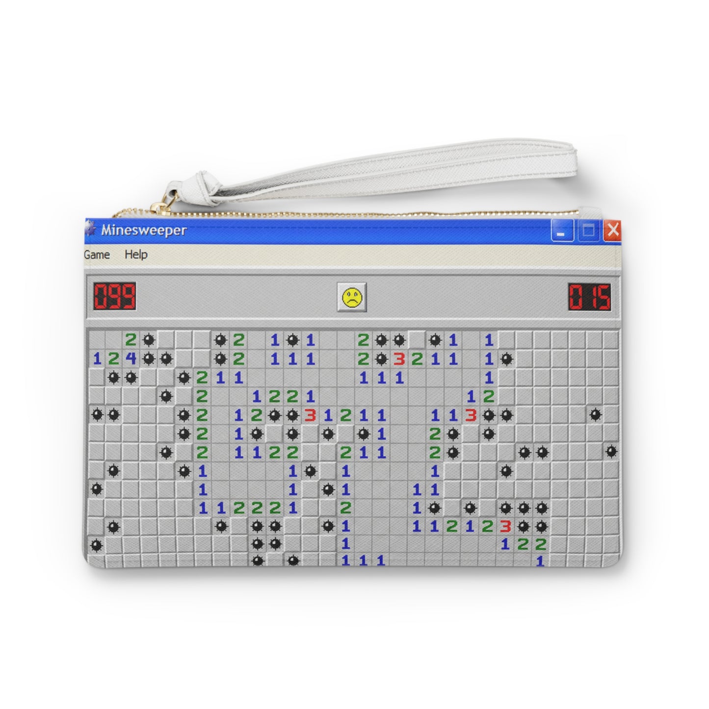 Frutiger Aero Minesweeper Clutch Bag – Retro Y2K Desktop Aesthetic