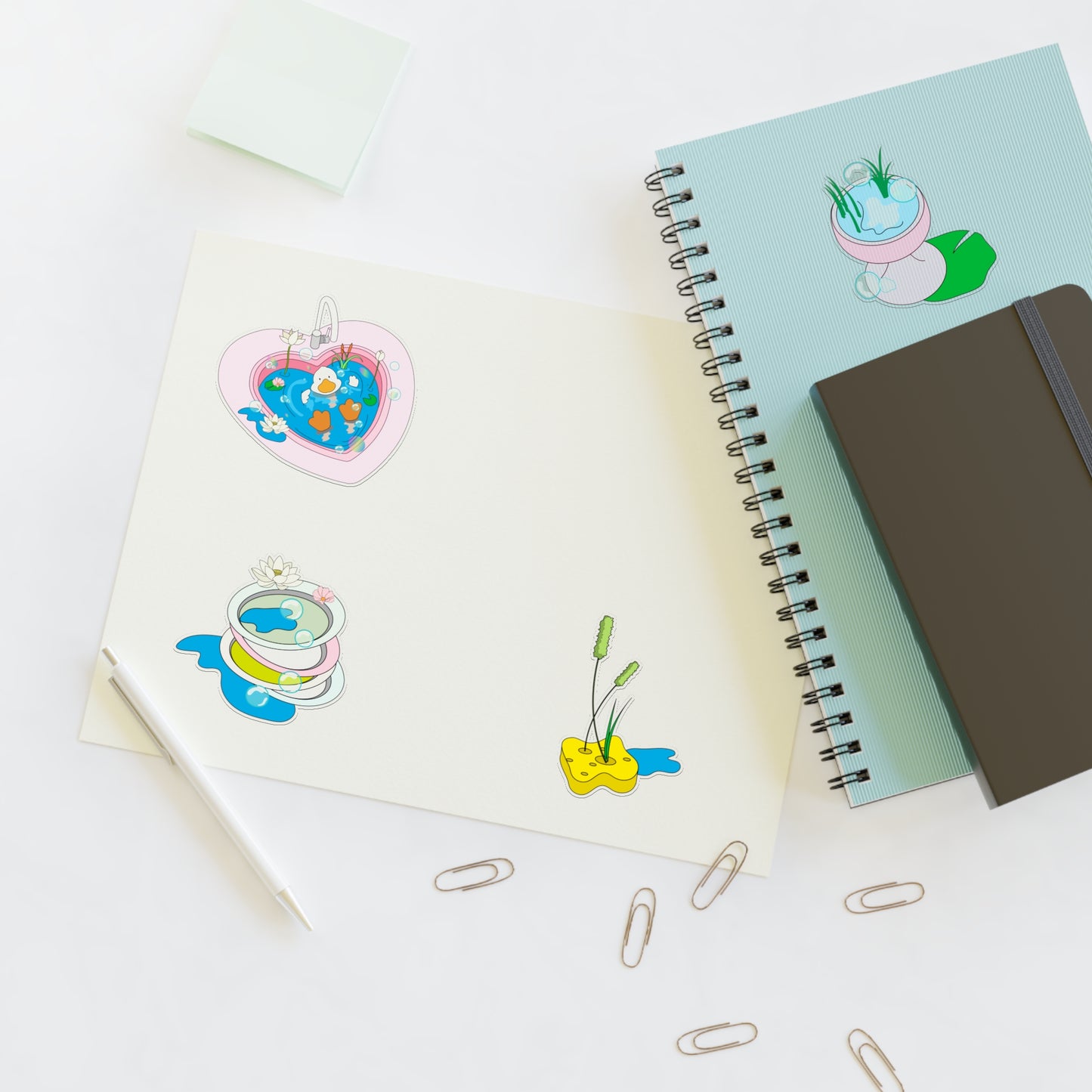 duck daydream Sticker Sheets