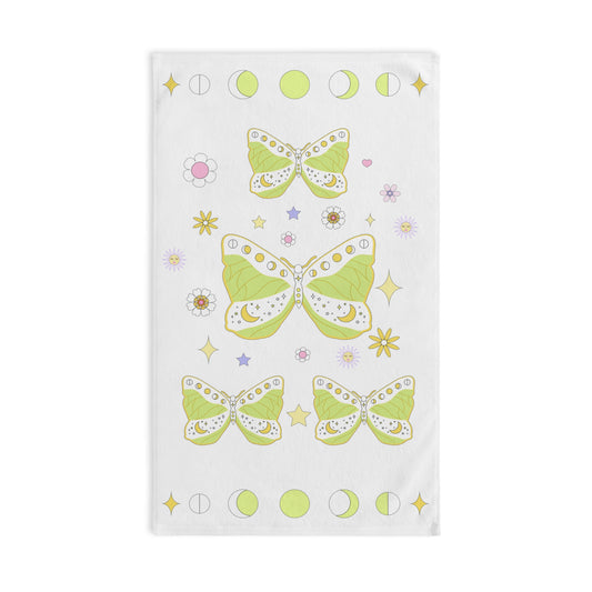 Pastel Grunge Boho Butterfly Hand Towel