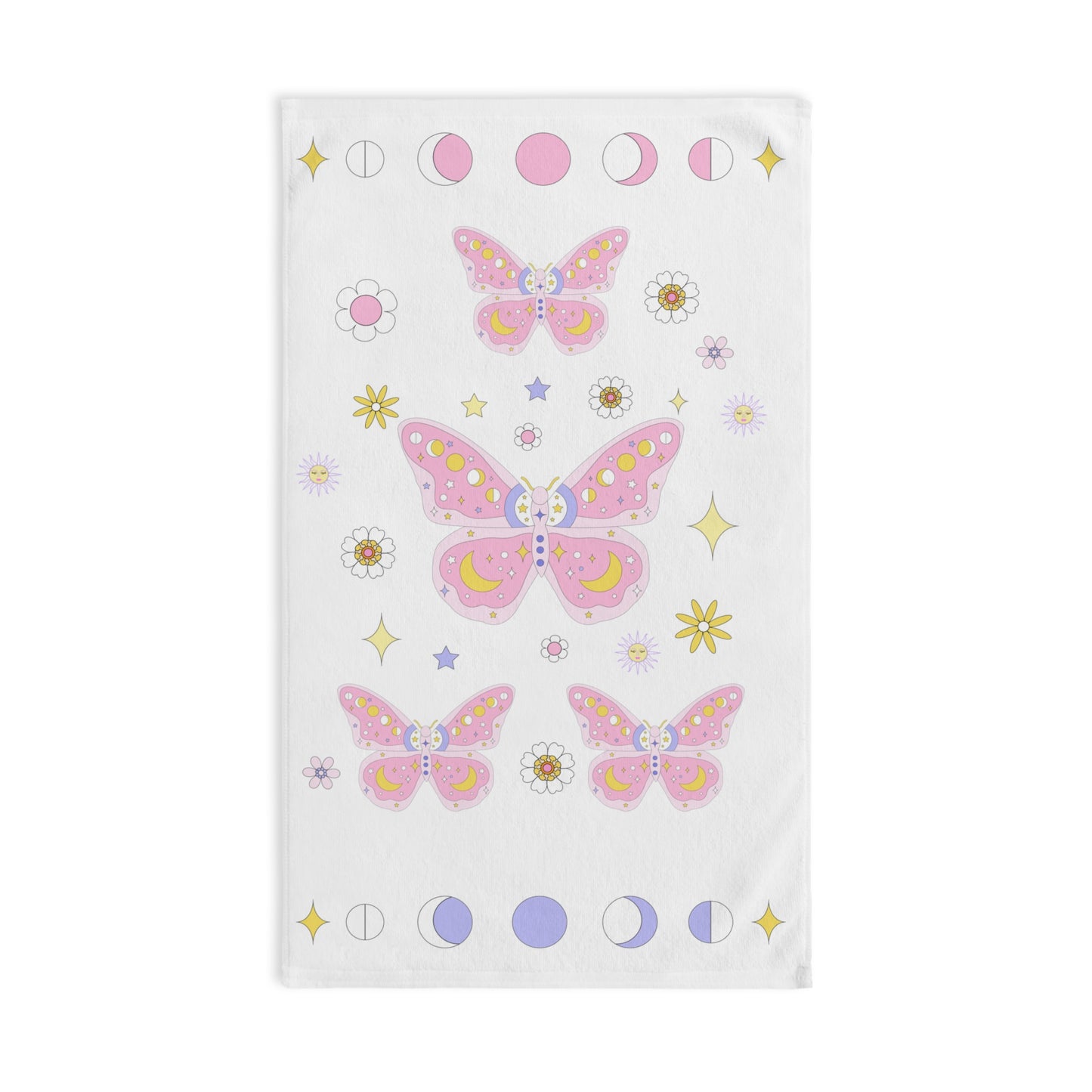 KawaII Pastel Soft Grunge Butterfly Hand Towel