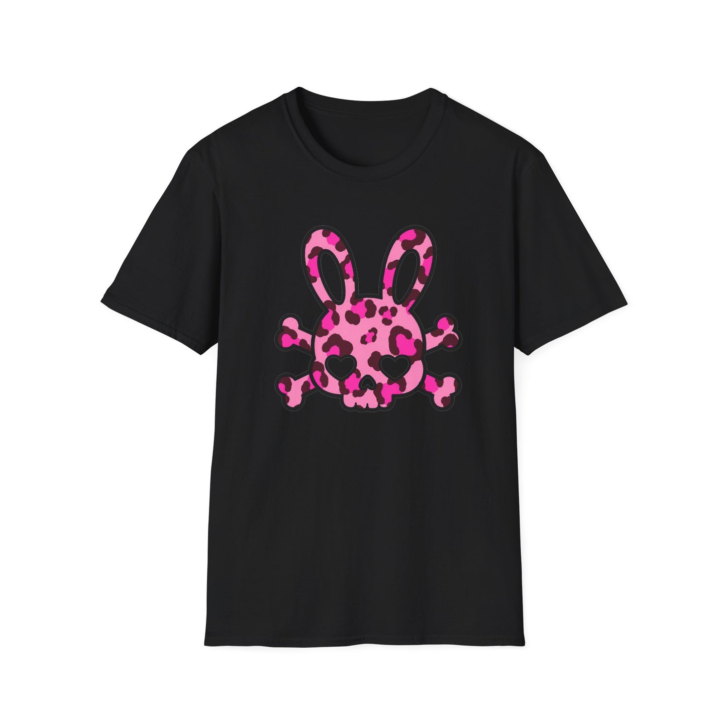 Leopard Bunny Skull Cotton Unisex T-Shirt (S to 3XL)