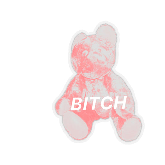 BITCH Pink Bear Sticker