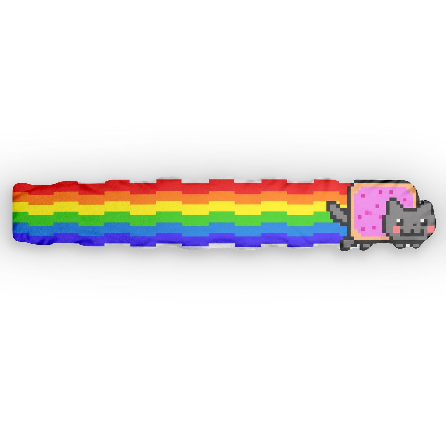 Pixel Rainbow Cat Pillow – Frutiger Aero Y2K Internet Cushion