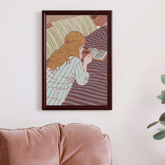 Healing My Inner Child – Coffee & Book Cozy Art Poster Illustration by Koko