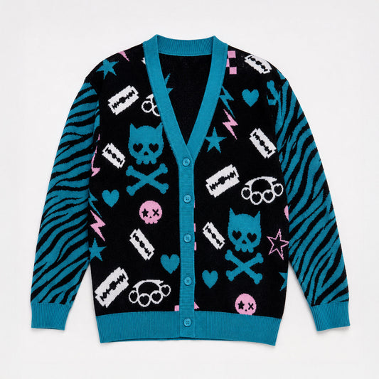 Electric Cat Scene Queen Unisex Cardigan (2XS–3XL)