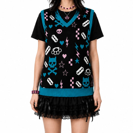 Electric Cat Scene Queen Unisex Vest (2XS–3XL)