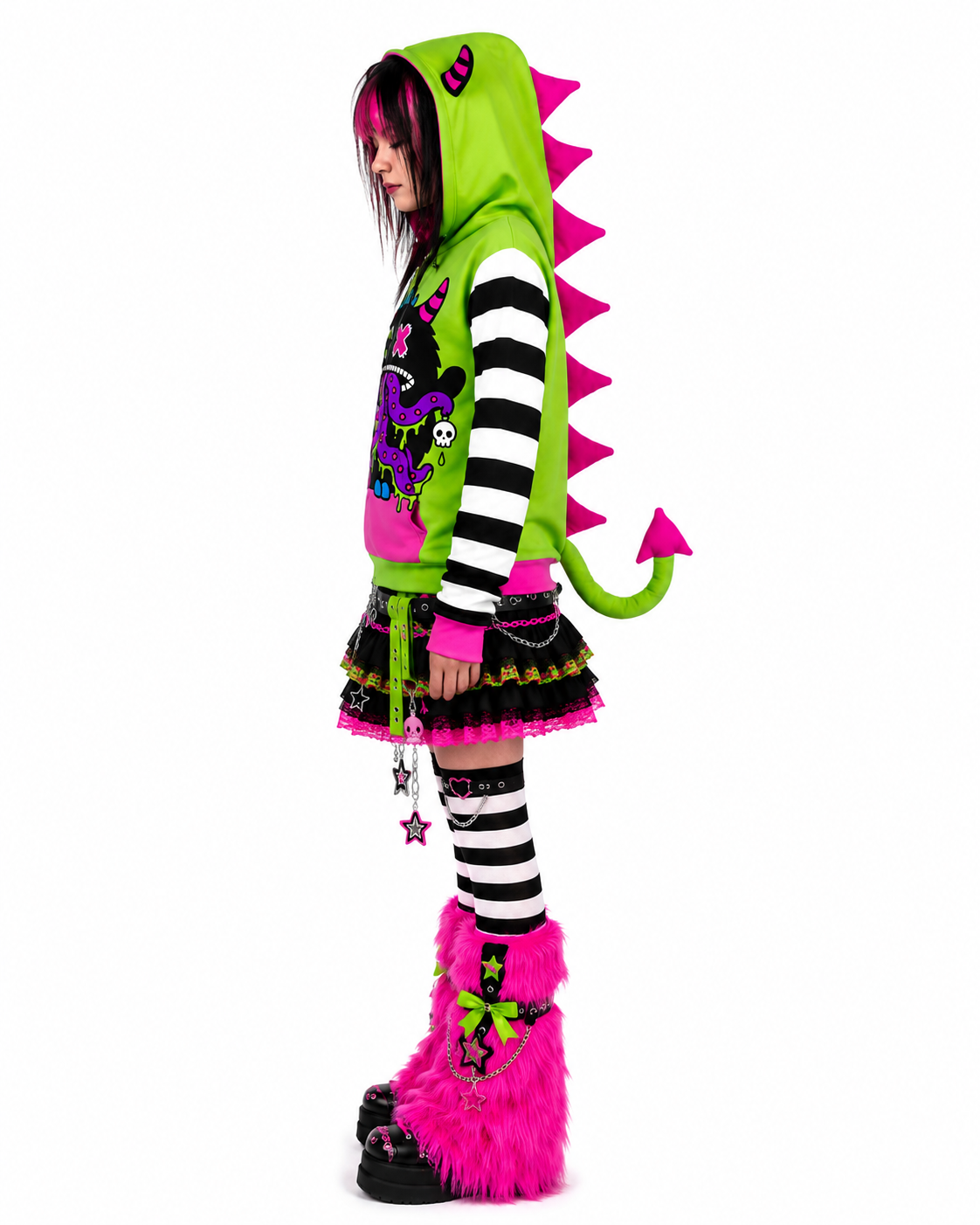 Pre Order Sheppy Zippy Tako Monster Spike Cotton Unisex Hoodie (XS to 6XL)