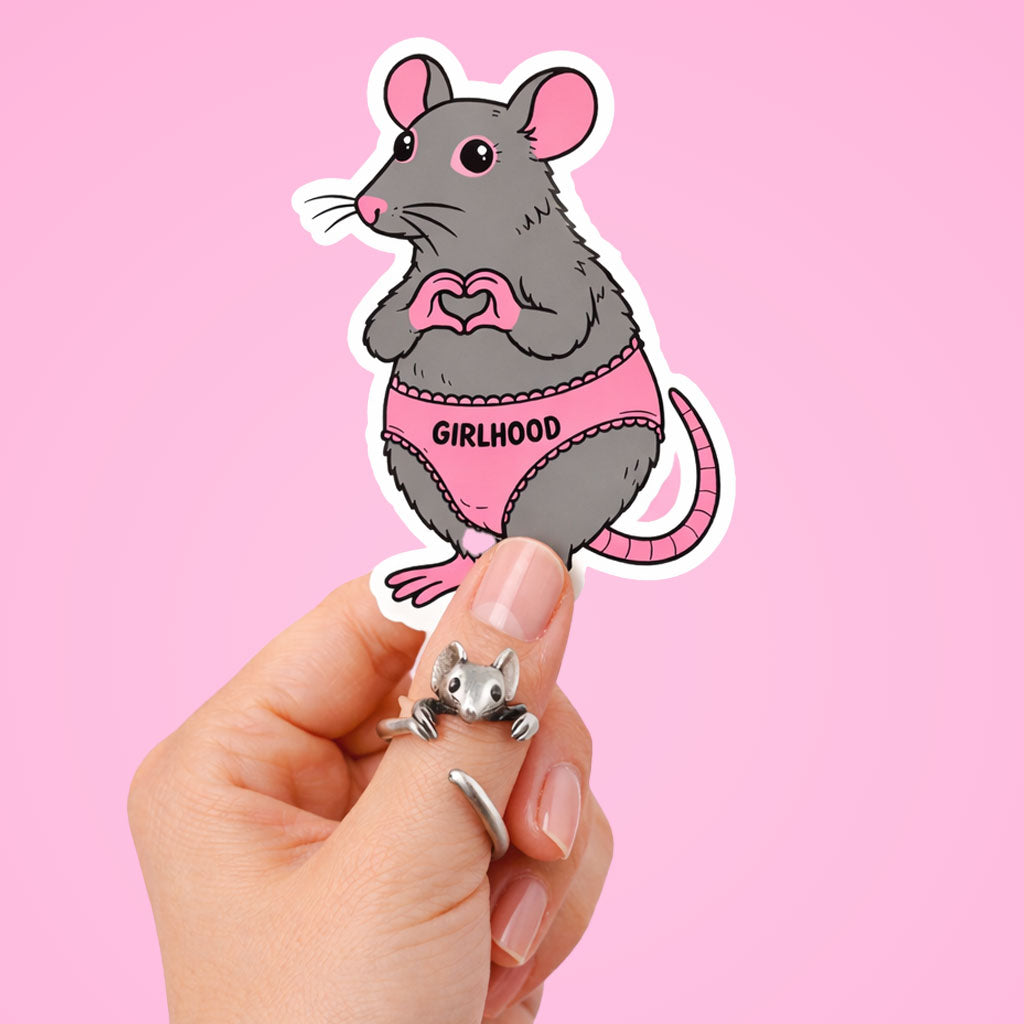 Girlhood Rat Sticker – Cute Funny Vinyl Sticker
