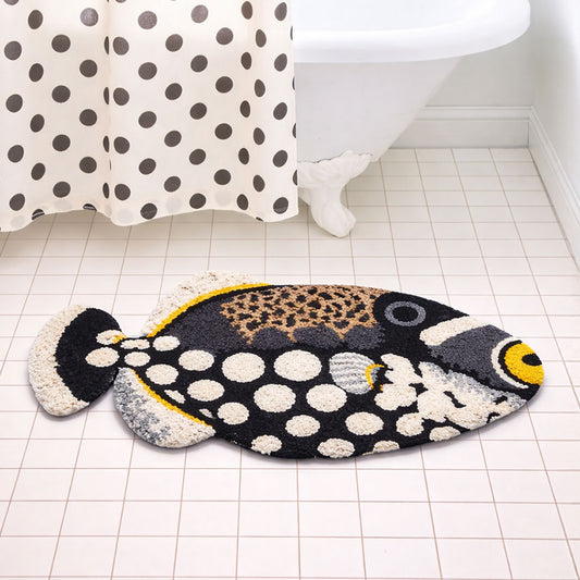 Catch of the Day Fish Shaped Tufted Bath Mat