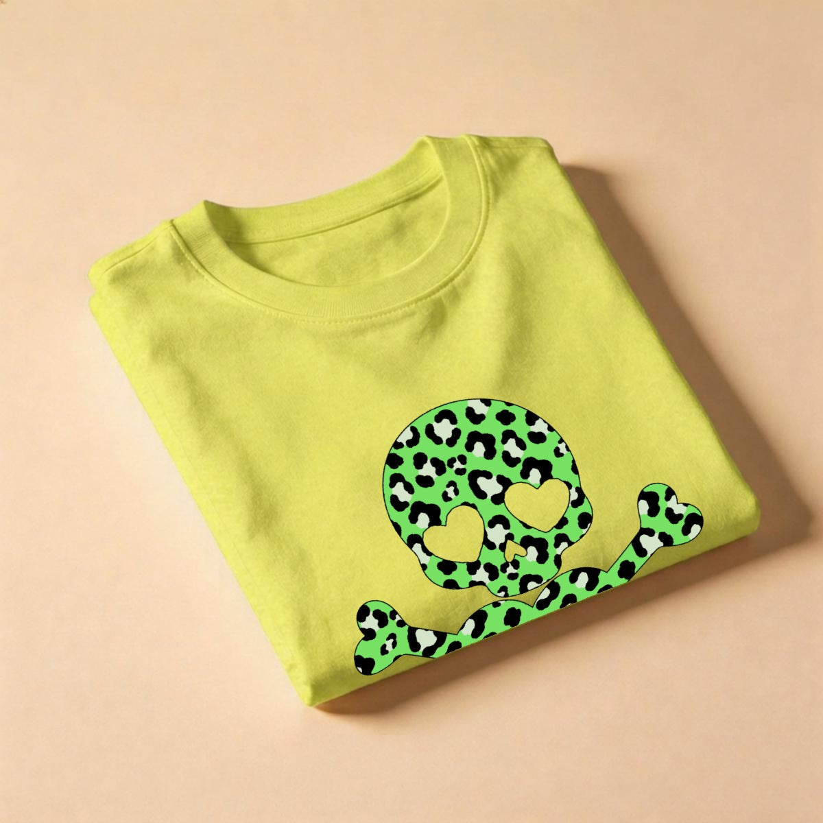 Neon Leopard Skull Unisex Cotton T-Shirt (S–5XL)