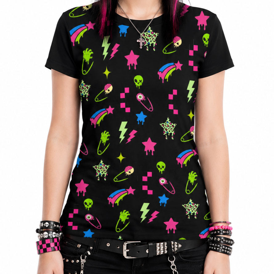 Alien Zombie Scene Women's Cotton T-Shirt (S–9XL)