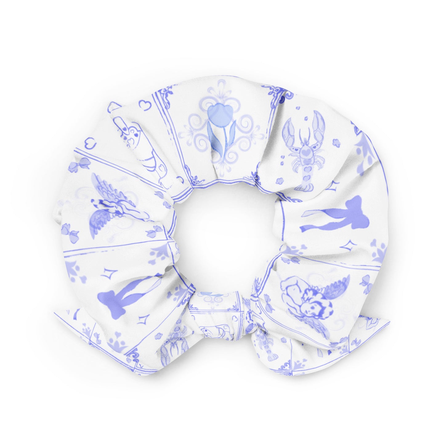 Angelic Tile style Recycled Scrunchie