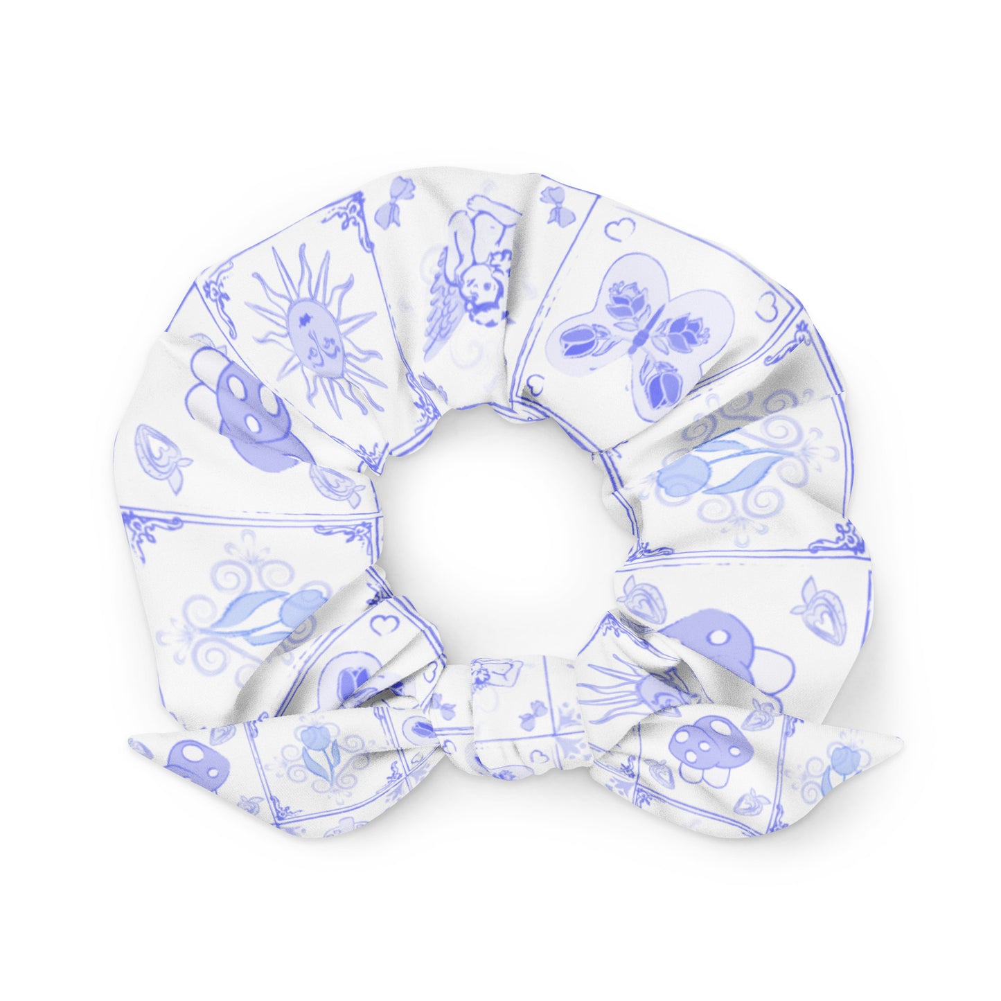 Angelic Tile style Recycled Scrunchie