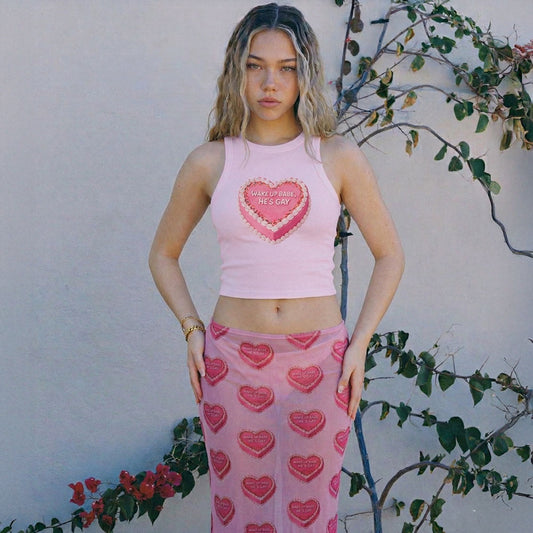 Wake Up Babe Heart Cake Tank