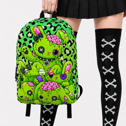 Zombie Bunny Leopard Backpack