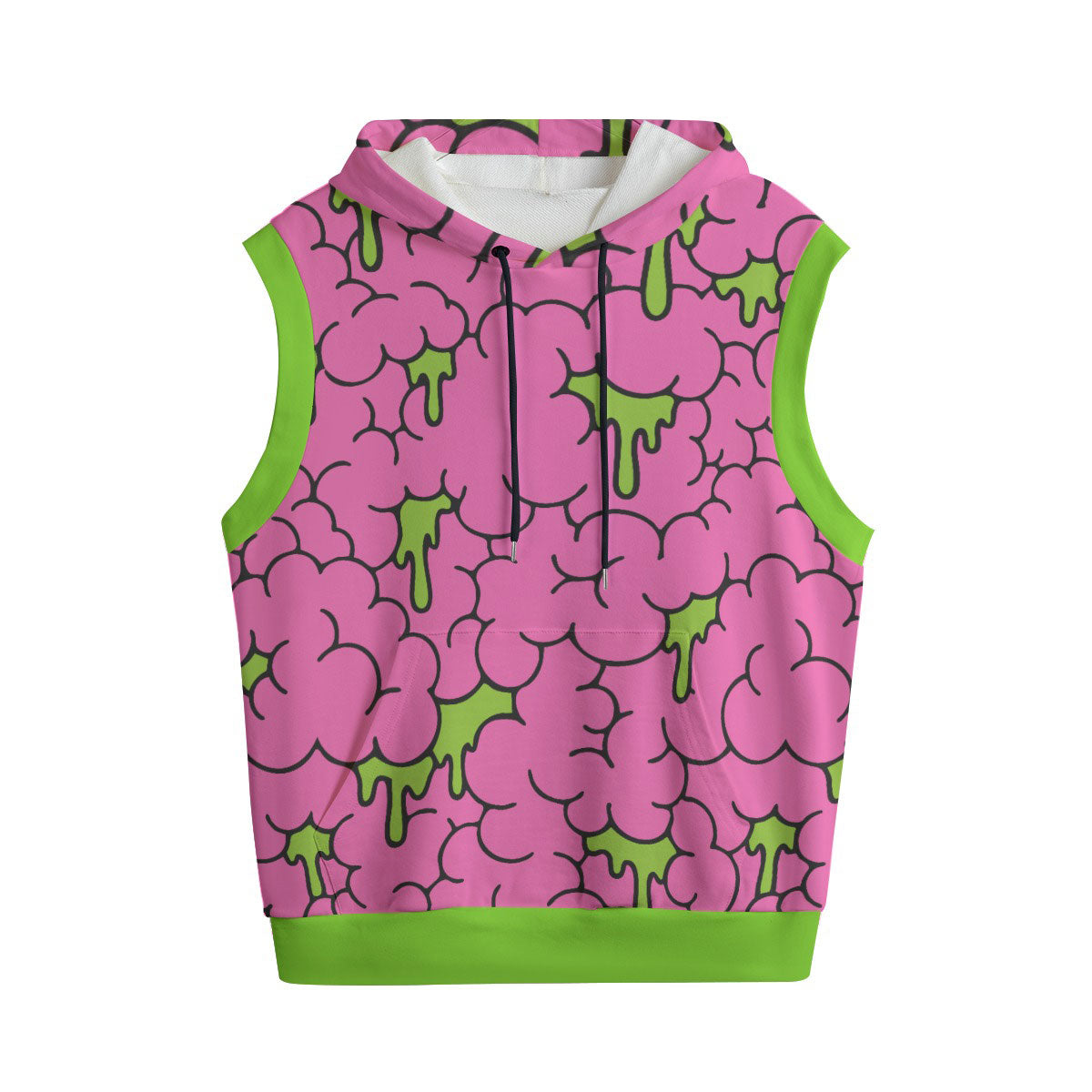 Zombie Brain Allover Cotton Unisex Hooded Vest