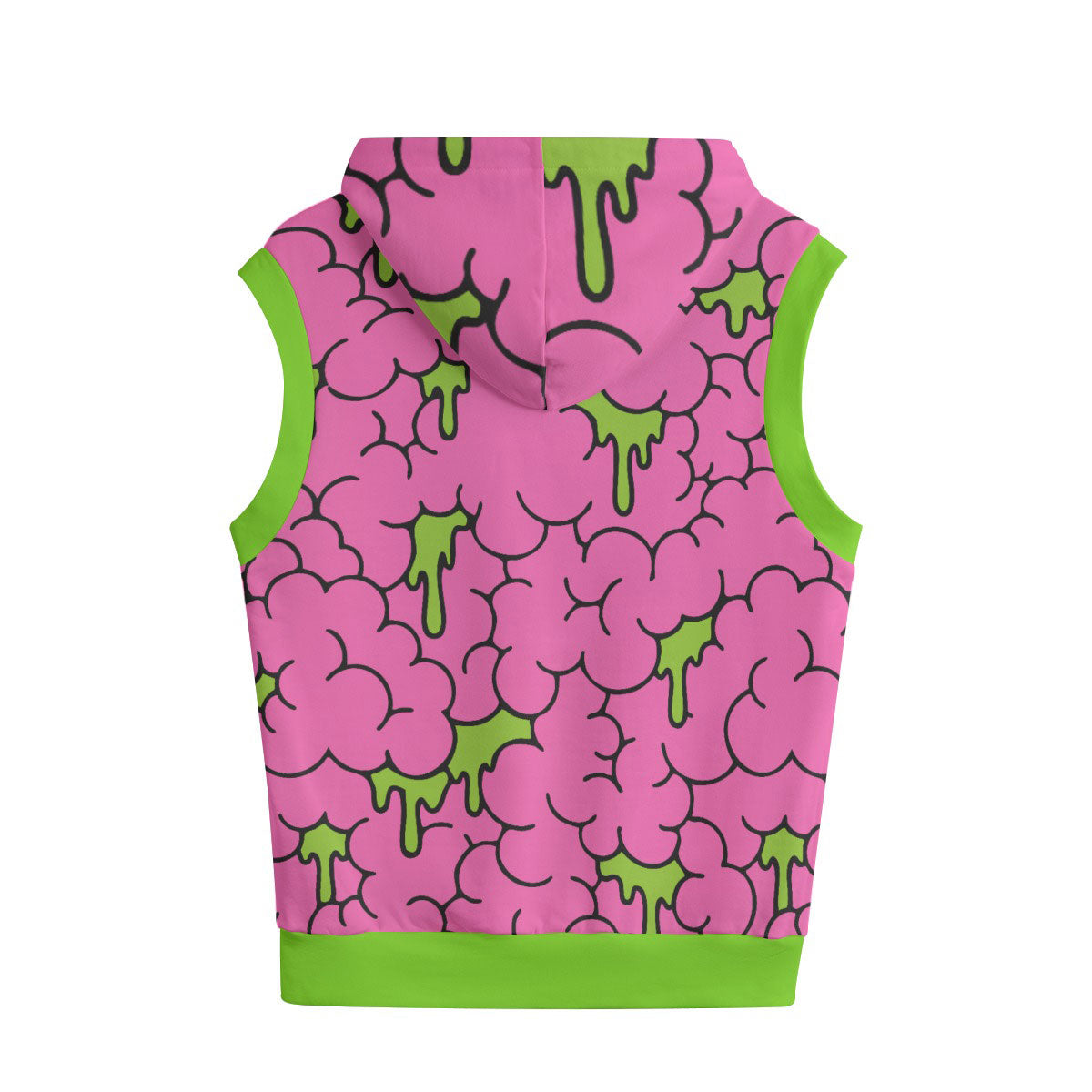 Zombie Brain Allover Cotton Unisex Hooded Vest