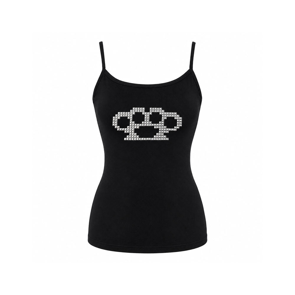 Studded Brass Knuckle Cami Top | Scene Emo Punk Y2K Tank
