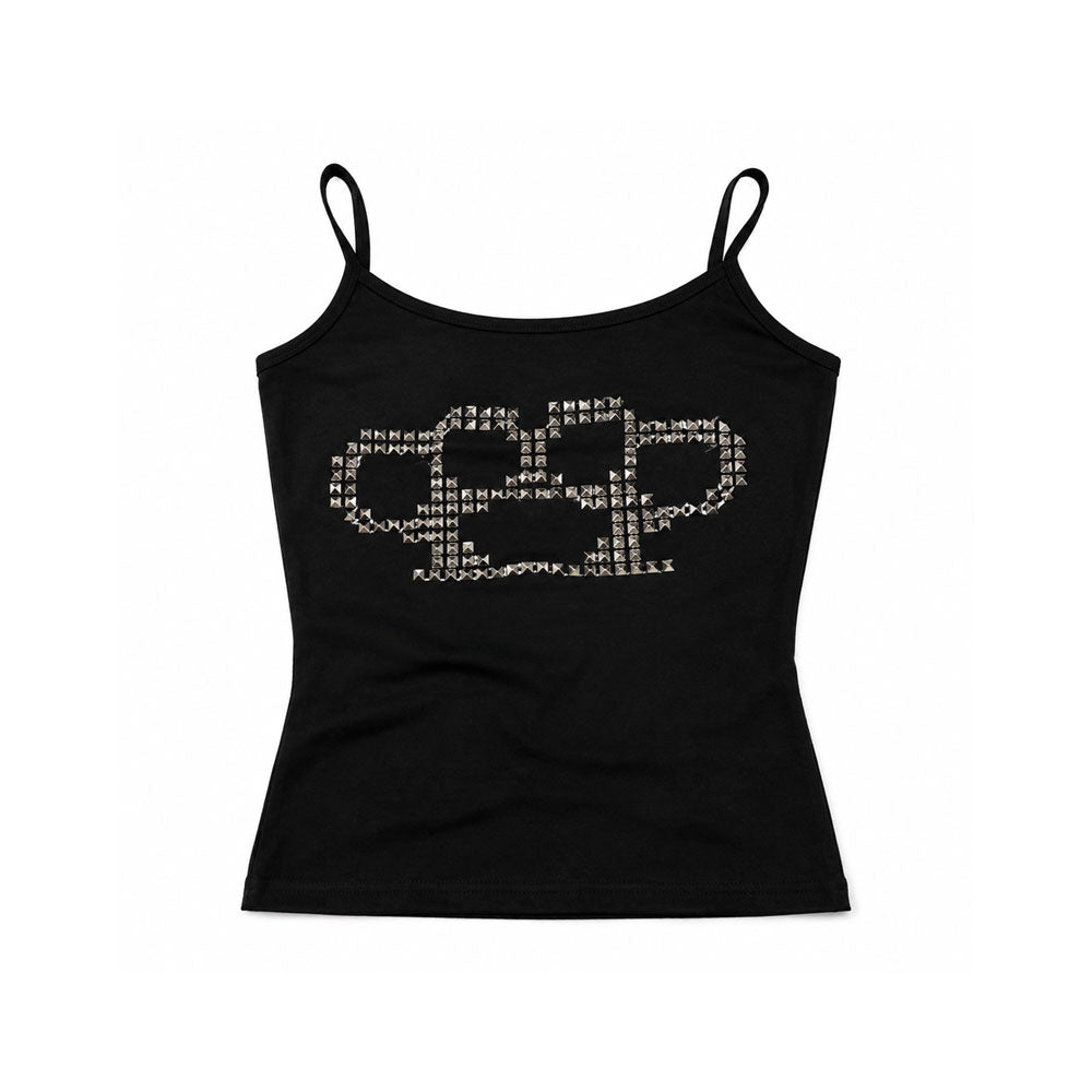 Studded Brass Knuckle Cami Top | Scene Emo Punk Y2K Tank