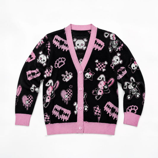 Zombie Skeleton Bunny Unisex Cardigan (2XS - 3XL)