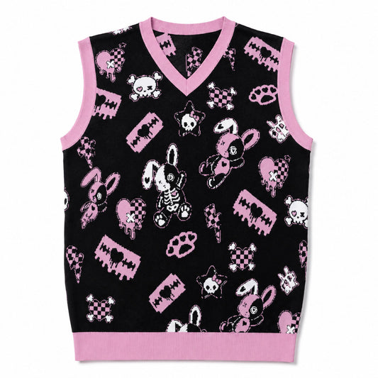 Zombie Skeleton Bunny Unisex Vest (2XS–3XL)