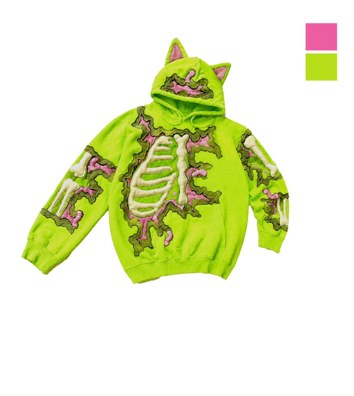 Zombie Cat Skeleton Hoodie