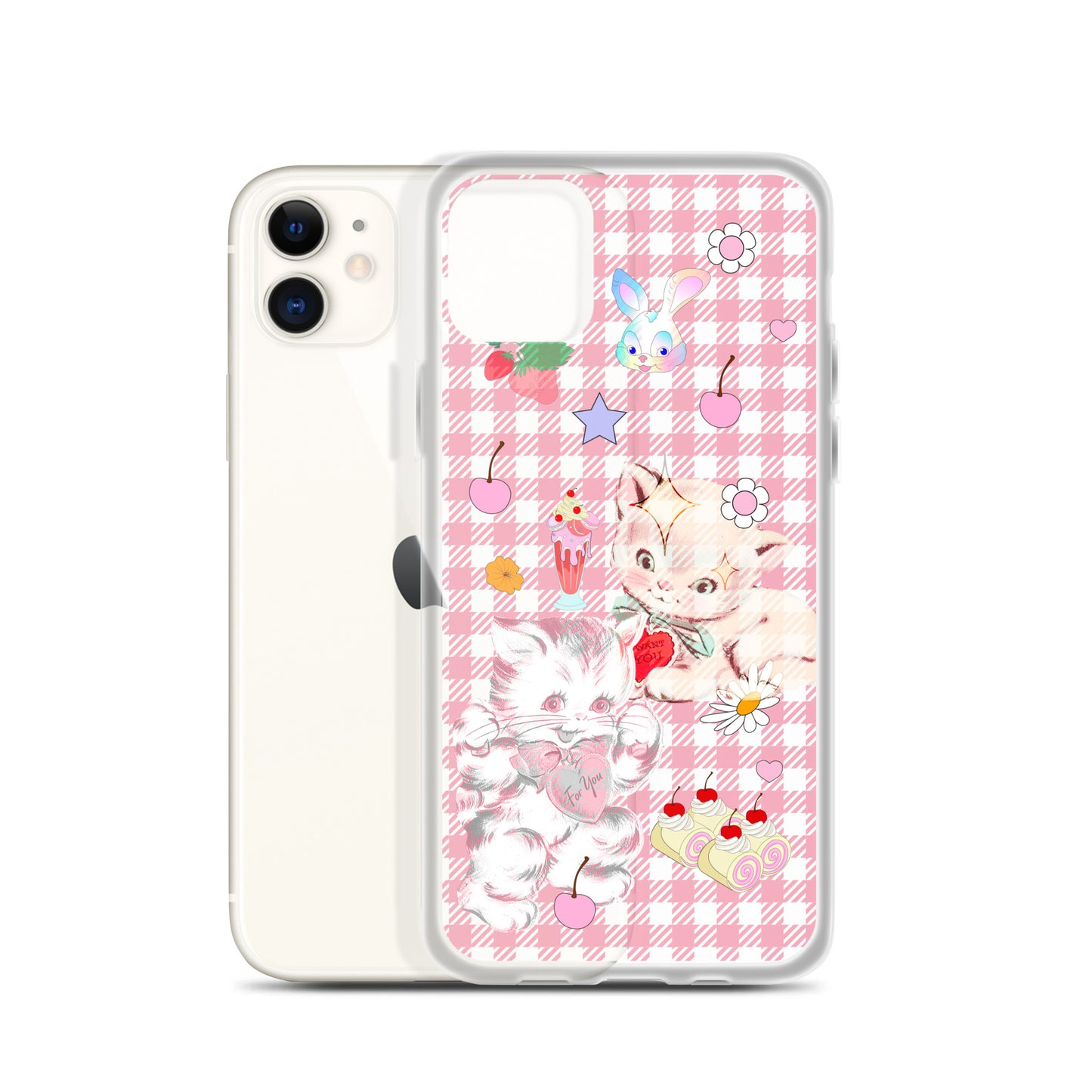 Kitty Retro Lover Clear Case for iPhone®