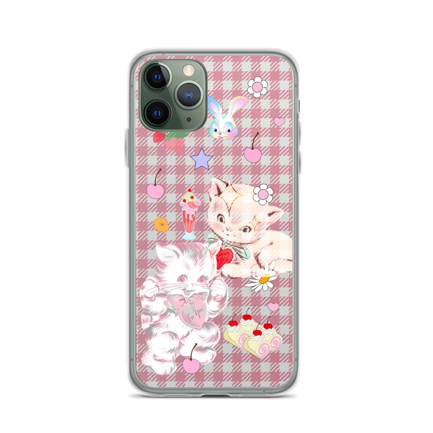 Kitty Retro Lover Clear Case for iPhone®