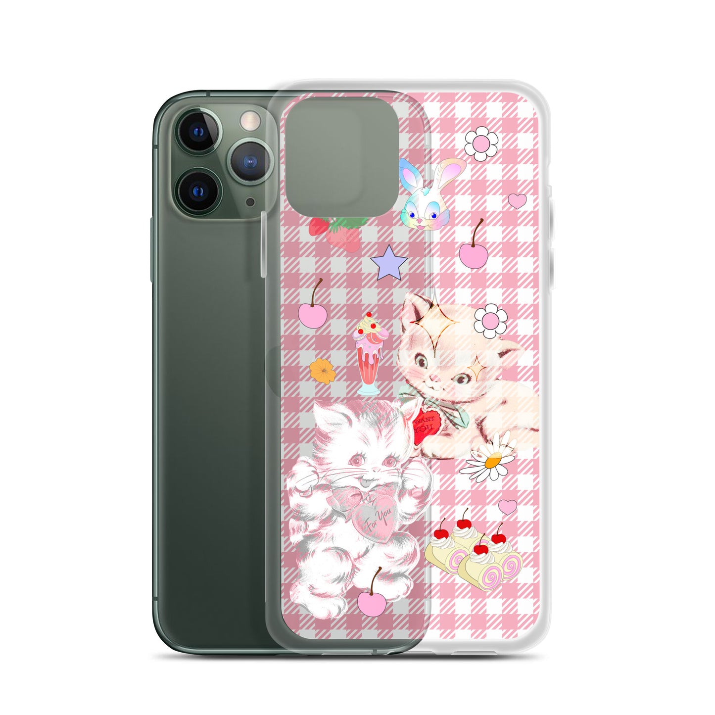 Kitty Retro Lover Clear Case for iPhone®