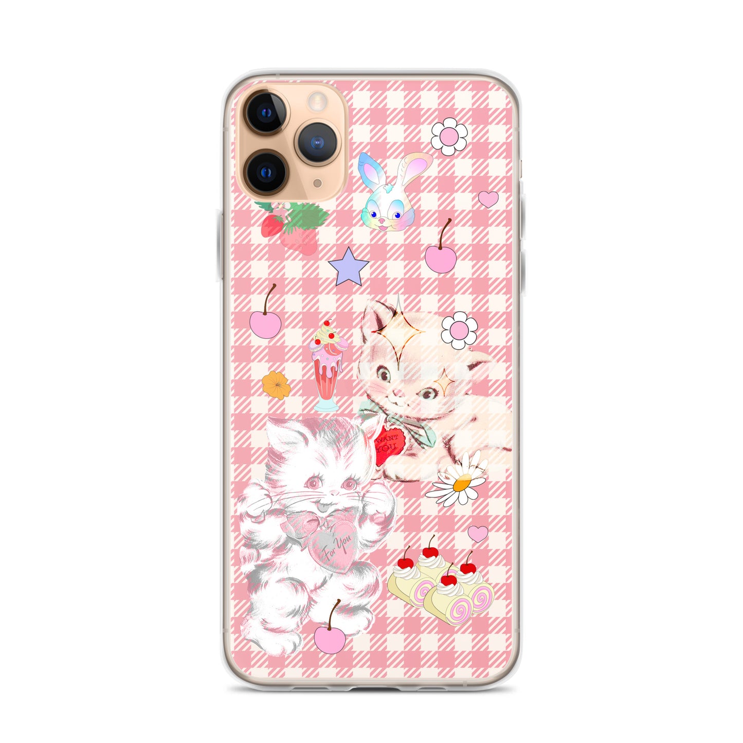 Kitty Retro Lover Clear Case for iPhone®