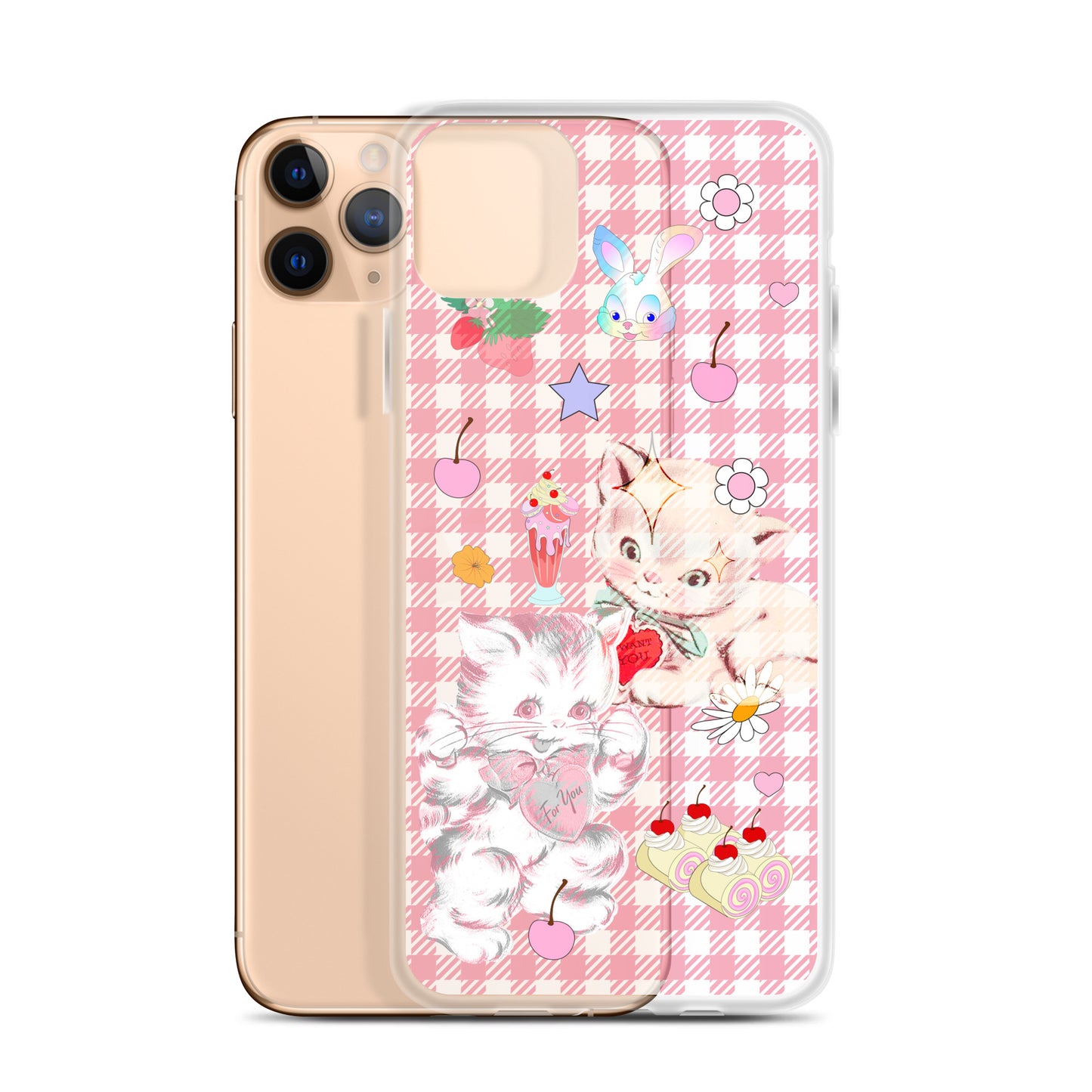 Kitty Retro Lover Clear Case for iPhone®