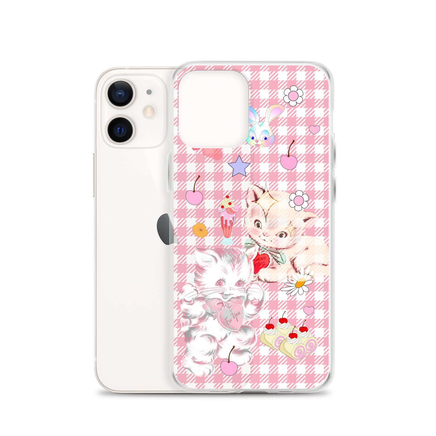 Kitty Retro Lover Clear Case for iPhone®