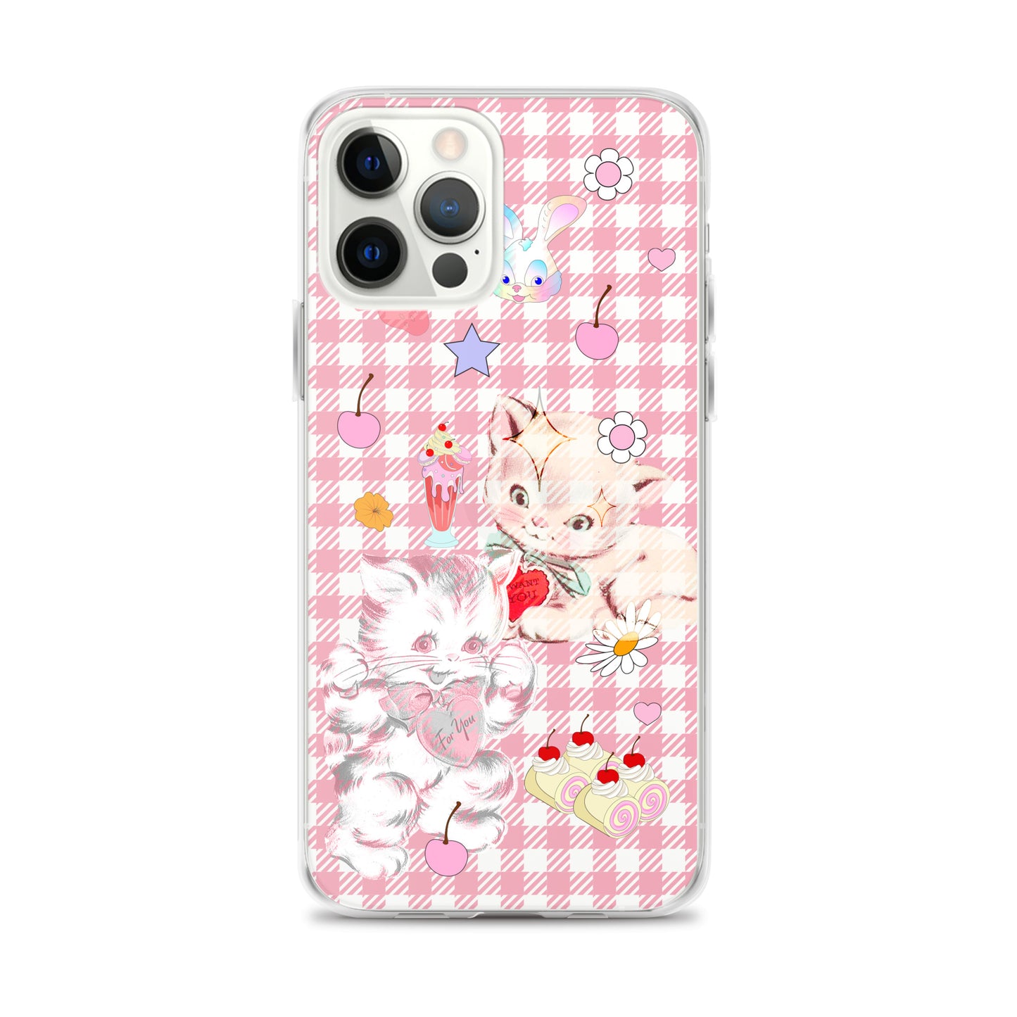 Kitty Retro Lover Clear Case for iPhone®